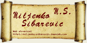 Miljenko Šibarević vizit kartica